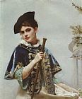 Gustave Jean Jacquet A Portrait of a Noble Lady painting